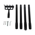 thumbnail image 1 of Weeding Rake Adjustable Length Stainless Steel Ergonomic Handle Hand Rake Garden Tool for Cultivating Loosening 4 Sections, 1 of 5