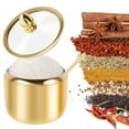 thumbnail image 6 of 304 Stainless Steel Sugar Container with Clear Glass Lid and Spoon Gold Sugar Bowl 10oz Sugar Jar Dishwasher Safe Seasoning Box Multifunctional Condiment Pot for Salt Candy Coffee Bean, 6 of 8