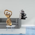 thumbnail image 2 of Estatua de pareja, figura decorativa con forma de cámara, escultura de arte moderno, resina y cerámica, decoración romántica ideal para aniversarios,, 2 of 8