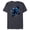 Navy Heather, variant on Marvel Studios The Marvels Captain Marvel and Star Symbol - Short Sleeve Blended T-Shirt for Adults - Customized-Yellow