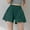 Green, variant on FchengtaiS Womens Linen Shorts for Summer Casual Elastic High Waist Wide Leg Shorts with Pocket