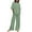 Green, variant on Honeeladyy Women 2 Piece Summer Outfits Casual Short Sleeve Tops with Long Pants Plus Size Tracksuit Lounge Sets Green XXL