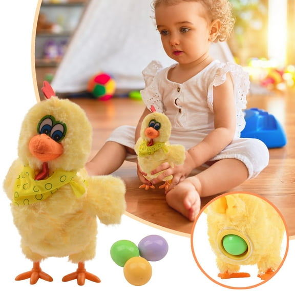 Toys Hen Laying Eggs Chicken Stuffed Toy Music Dancing for Kids 1pc Interactive