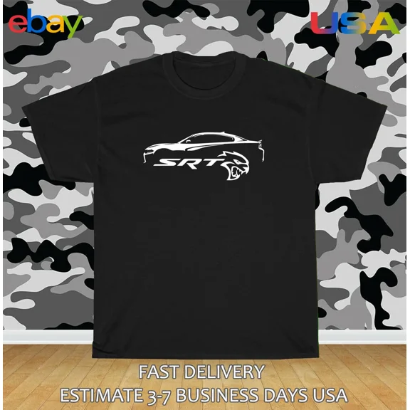RARE SRT Hellcat 707 Logo Men's T-Shirt American Size T-Shirt