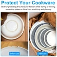 thumbnail image 4 of Yous Auto 96 Pcs Felt Plate Dividers Protectors, Thick Felt Round Plate Separators Pads China Dish Storage Protectors Pads with 3 Sizes for Packing Stacking Porcelain Cookware, 4 of 10