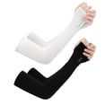 thumbnail image 4 of 2 uds manguito de protección solar de seda de hielo verano montar correr Cool mangas de brazo (negro), 4 of 4