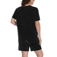 thumbnail image 4 of Asklazy Two Piece Sets for Women Summer Travel Vacation Outfits Pleated Short Sleeve Lounge Sets,Mother‘s Day,Black,L, 4 of 9