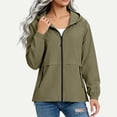 thumbnail image 4 of Vmvidoty Raincoats for Women Sun Protection Lightweight Rain Jackets Waterproof Windbreaker Packable Hooded Jacket for Traveling, 4 of 8