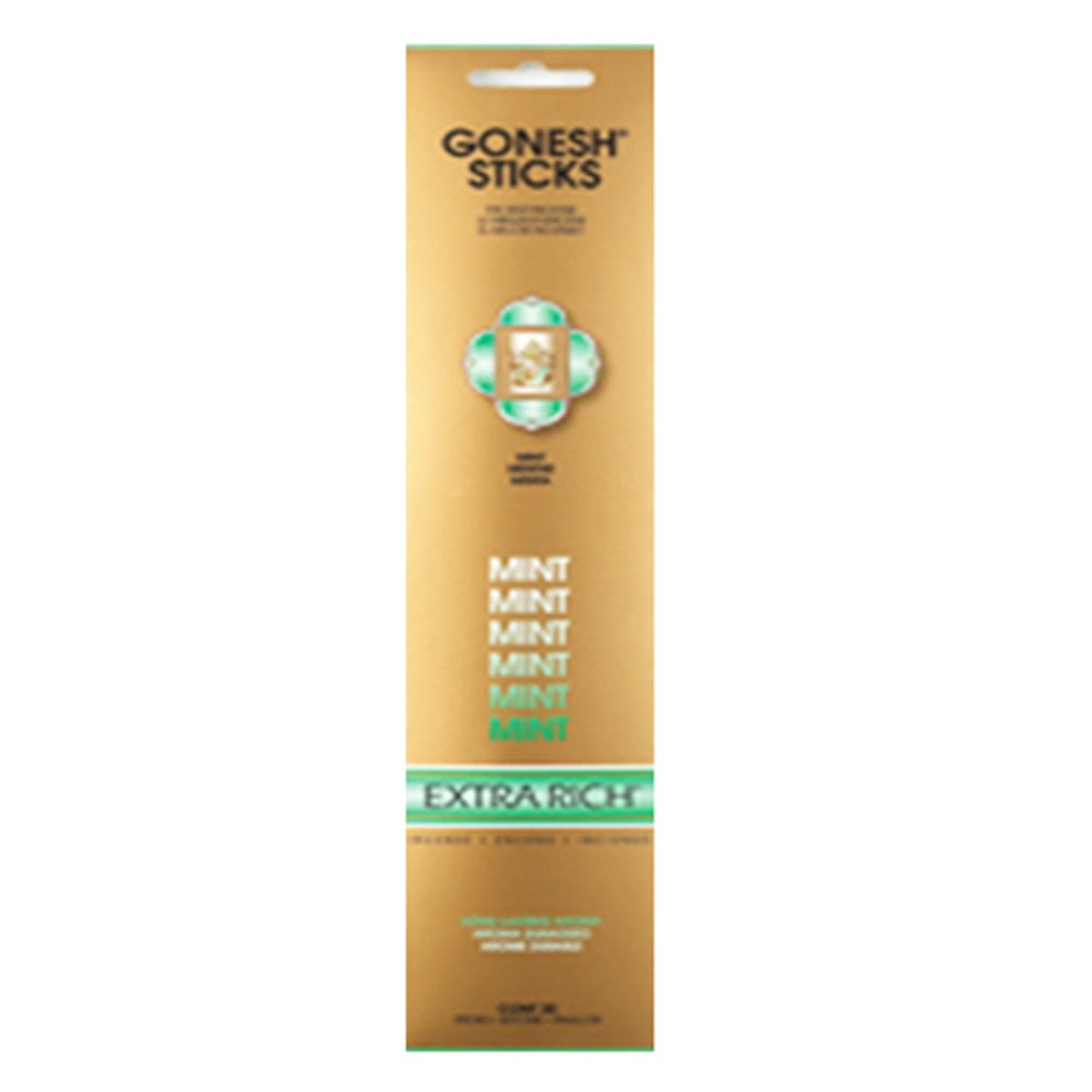 Gonesh Incense Extra Rich Mint (20 Sticks In 1 Pack) 208398