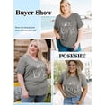 thumbnail image 6 of XCHQRTI Be Kind Womens Shirt Plus Size Graphic Tees Short Sleeve V Neck Summer Casual T Shirt, 6 of 7