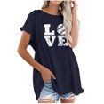 thumbnail image 1 of Camiseta de manga corta estampada casual para mujer OAVQHLG3B Store  lin121212, 1 of 5