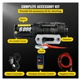 thumbnail image 2 of Electric Winch 6000lb Load Capacity Truck Winch Synthetic Rope with Wireless Remote Control, Powerful Motor, 2 of 6
