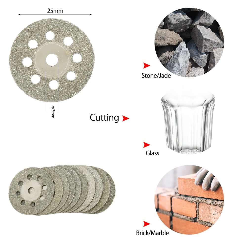 32PCS Diamond Cutting Wheels Kit for Dremel Rotary Tool Die Grinder Metal Cut Off Disc