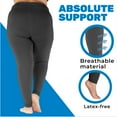 thumbnail image 5 of 4XL Plus Size Compression Footless Pantyhose for Women 20-30mmHg - Black, 4X-Large, 5 of 9