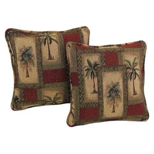 Blazing Needles Exotic Tapestry Throw Pillow (Set of 2)