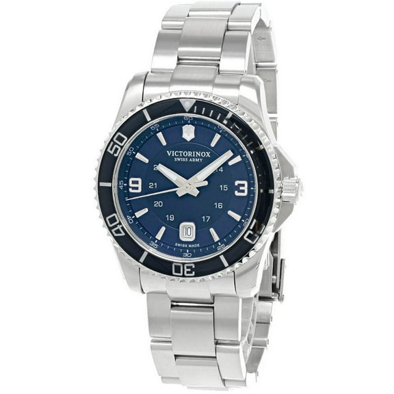 Swiss Army 241602 Men's Maverick Large Navy Blue Dial Stainless Steel Bracelet Watch