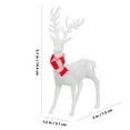 thumbnail image 2 of LOLIPPYY 2pcs Acrylic Christmas Reindeer Sculpture Elk Figurines with Scarf Tabletop Deer Statues Centerpiece for Holiday Mini Mantle Table Ornaments, 2 of 7