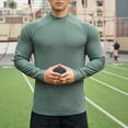 thumbnail image 4 of UAMVSH Mens Thermal Long Sleeve Shirts Slim Fit Athletic Muscle Tunic Tops Casual Workout Undershirts Base Layering T-Shirts(Large,Green), 4 of 4