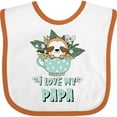 thumbnail image 3 of Inktastic Teacup Raccoon I Love My Papa Boys or Girls Baby Bib, 3 of 4