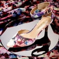 thumbnail image 4 of DREAM PAIRS Zapatos de Tacón Bajo para Mujer con Estampado Floral Talla 6, 4 of 7