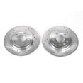 thumbnail image 2 of Power Stop Rear Pair of Drilled and Slotted Brake Rotors EBR1006XPR Fits 2007 Audi A4, 2 of 4