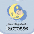 thumbnail image 4 of Inktastic Lacrosse Baby Dream About Boys or Girls Baby Bib, 4 of 4