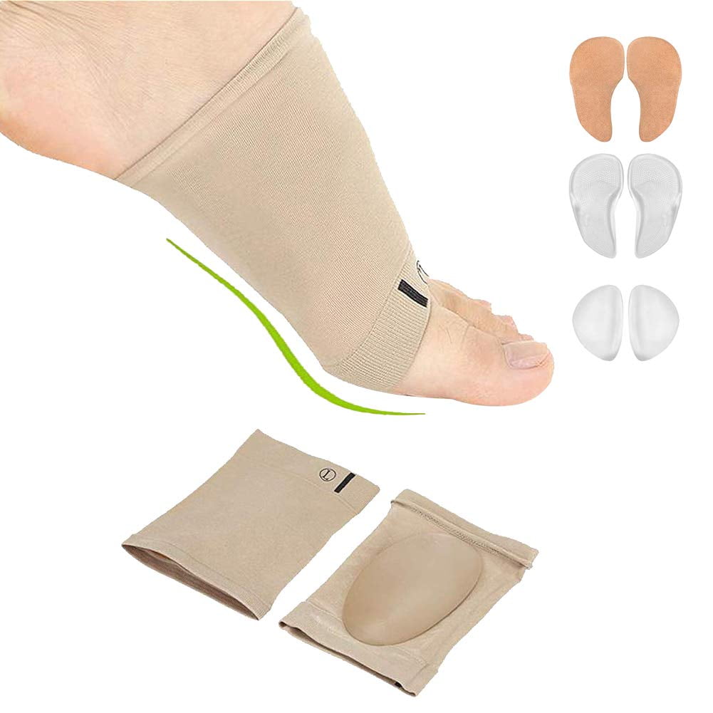 Improved Compression Sleeve with Gel Arch Pad- Correcting Flat Foot, X ...