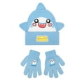 thumbnail image 1 of Lanky Box Thicc Shark 2-Piece Cuff Beanie & Magic Gloves Set, 1 of 7
