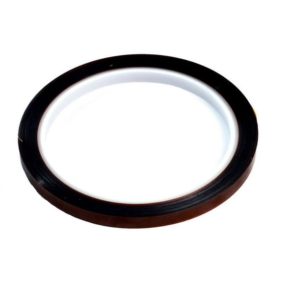 Bertech - KPT-1/8 Ruban Kapton, 1 Mil d'Épaisseur, 1/8 Pouce de Large x 36 Yards de Long, Film Kapton avec Adhésif en Silicone, Noyau de 3 Pouces, Conforme RoHS and REACH Ambre