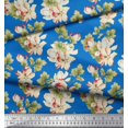 thumbnail image 2 of Soimoi Cotton Duck Fabric Leaves & Magnolia Floral Decor Fabric Printed Yard 42 Inch Wide, 2 of 3