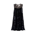 thumbnail image 4 of Fridja Womens Casual Épissage Dentelle Imprimé Floral Col Rond Robe Sans Manches, 4 of 5