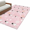 thumbnail image 6 of Christmas Snowman Pink Area Rug 4x6 Washable Rug Non Slip Winter Snowflakes Xmas Retro Large Area Rug Indoor Floor Carpet for Entryway Bedroom Kitchen Living Room Home Office Dining Room Nursery, 6 of 8