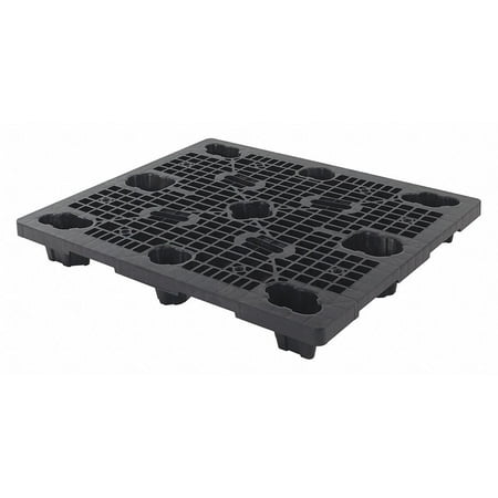 Orbis Pallet,Plastic,Black,Nestable,5-3/4 in.H 40X48 XP ECON CISC BLK