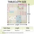 thumbnail image 2 of Pioneer Flower Floral Print Pattern Square Fitted Tablecloth with Elastic Edge,Square Table Cover,Washable Elastic Table Cover for Home Kitchen Party Decor 36"x36", 2 of 6
