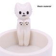 thumbnail image 3 of Regalo de candelabro de candelabro de dibujos animados de gatito para el amante de los gatos (oído) White, 3 of 9