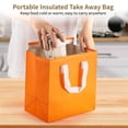 thumbnail image 2 of 50 bolsas aisladas para llevar, 9,5 x 9,3 x 5,8 pulgadas, bolsa de entrega portátil autoadhesiva, bolsa de transporte térmica con aislamiento térmico de 5 colores para café, bolsa de almacenamiento de, 2 of 5