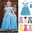 thumbnail image 2 of Blancanieves Cenicienta princesa niñas vestido Halloween Mérida Belle Cosplay disfraz niños Rapunzel Aurora vestir Vestidos Clothes4T Gao Jinjia LED, 2 of 2
