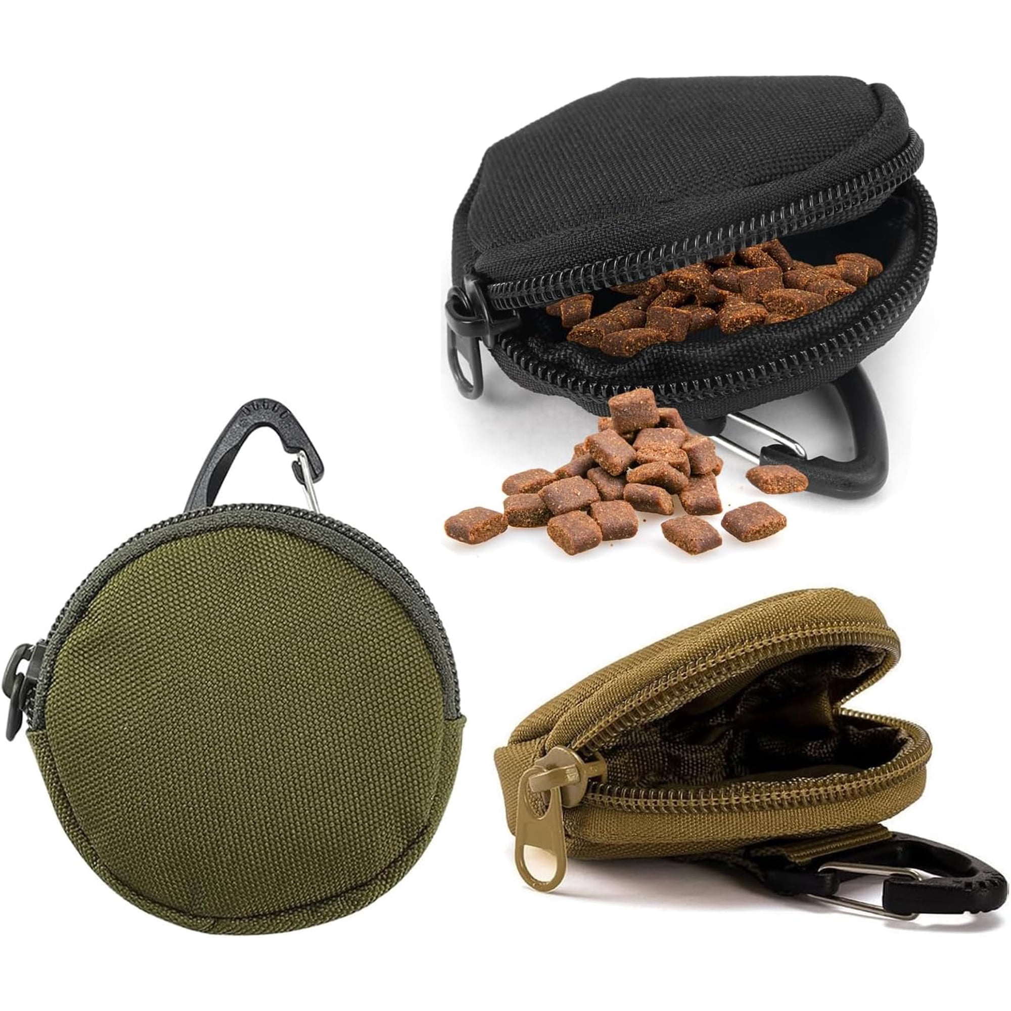 Unbranded 3 Pack Dog Treat Pouch Zipper Bags Pet Feed Snack Bags for Training Walking Hiking and Outdoor Activities Food Dispenser for Pet Puppy Travel