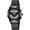 Black, variant on Fashion Men’s Analog Digital Watch Stainless Steel Band Multifunction Business Casual Waterproof Watch with Dual Time, Stopwatch, Alarm, EL Backlight