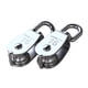 thumbnail image 2 of 2 uds M15 plata bloque de polea individual 304 acero inoxidable rueda única Wirerope tracción carro grúa gancho giratorio polea rodillo oso de fresa Hogar, 2 of 4