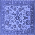 thumbnail image 1 of Ahgly Company Indoor Square Oriental Blue Industrial Area Rugs, 6' Square, 1 of 4