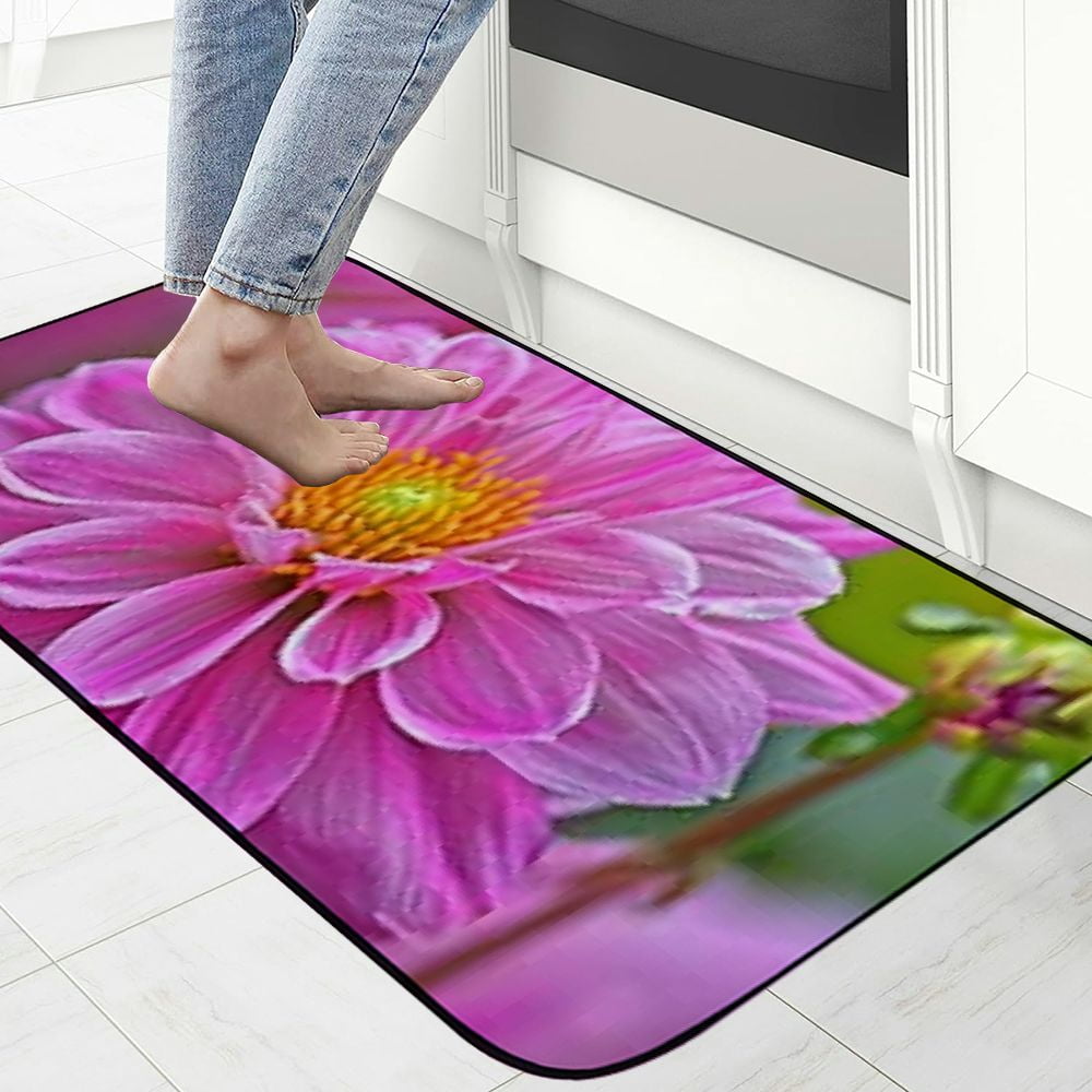 Qinduosi Decorative Door Mat, Door Mat with Non-Slip Rubber Backing, Cleaning, Traps Dirt, for , Patio, Garage - Flower Natur Spring Floral Summer Natural Plant 19.68*47.24 in