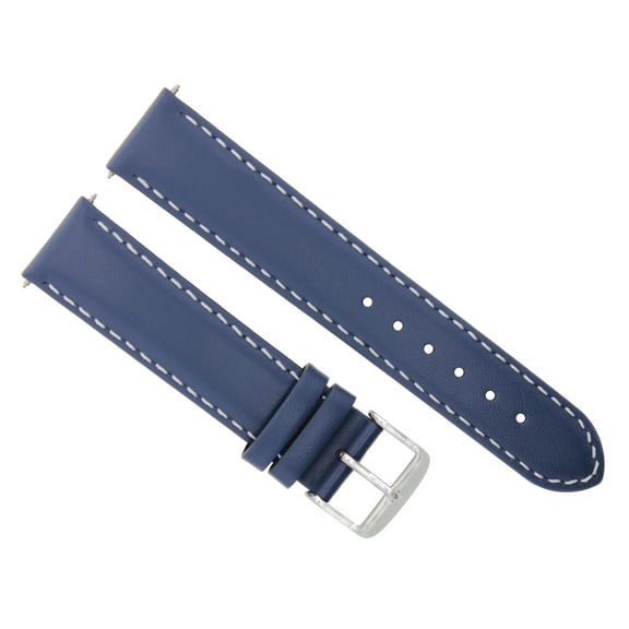 20MM SMOOTH LEATHER WATCH BAND STRAP FOR 42MM MOVADO 3600305 WATCH BLUE WS
