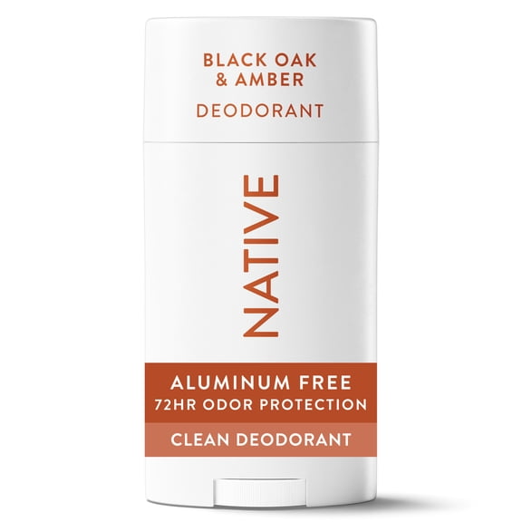 Native Deodorant for Women and Men, Aluminum Free, Black Oak & Amber, 2.65 oz