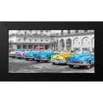 thumbnail image 2 of Frank, Assaf 18x11 Black Modern Framed Museum Art Print Titled - Traditional cuban cars parked in row by the road in Havava, Cuba, FTBR 1849, 2 of 5