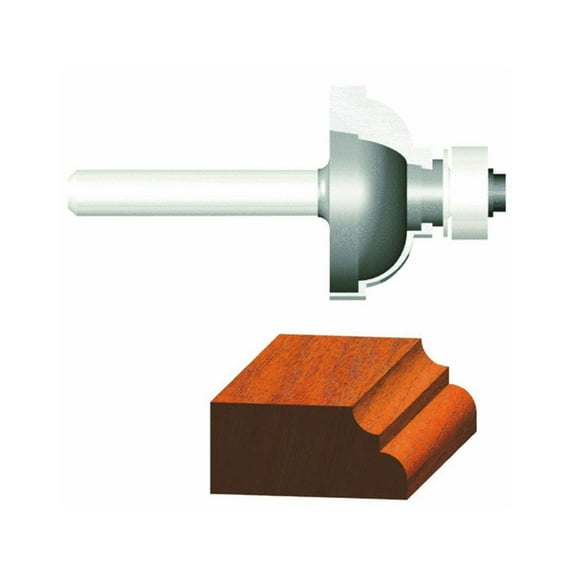 Vermont American Router Bit 23142 - Carbide Tipped, 3/16 In. Radius, 1/4 In. Shank, 2-Flute