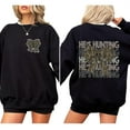 thumbnail image 5 of He's Hunting Camo Coquette Bow Double-Sided Sweatshirt, Cute Hunting Cotton Top, Daily Wear Womens Pullover, Gift for Her, 5 of 7