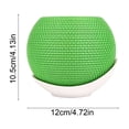 thumbnail image 3 of Woven Textured Two-Tone Small Flower Pot Decorative Bonsai Planter With Saucer For Living Room Home Desk, 3 of 6