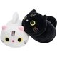 thumbnail image 1 of Almohada de felpa de 2 gatos, lindo cojín de muñeca de gato, almohada de sofá cama para dormir, regalo para bebé niña niño niño, 1 of 5