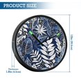 thumbnail image 3 of Dailycode Night Light Wall Clock Glow in The Dark 12 inch Battery Operated Silent Luminous Clocks, Midnight Blue White Foliage, 3 of 8